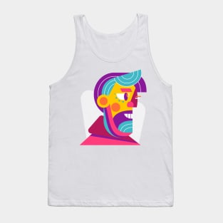 Abstract Portrait Shapes Person Tank Top